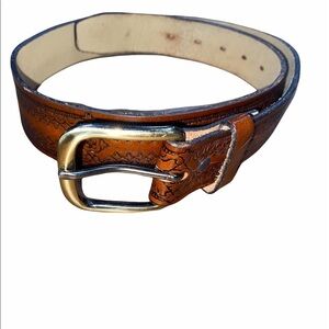 Genuine leather size 18 boho engraved belt
